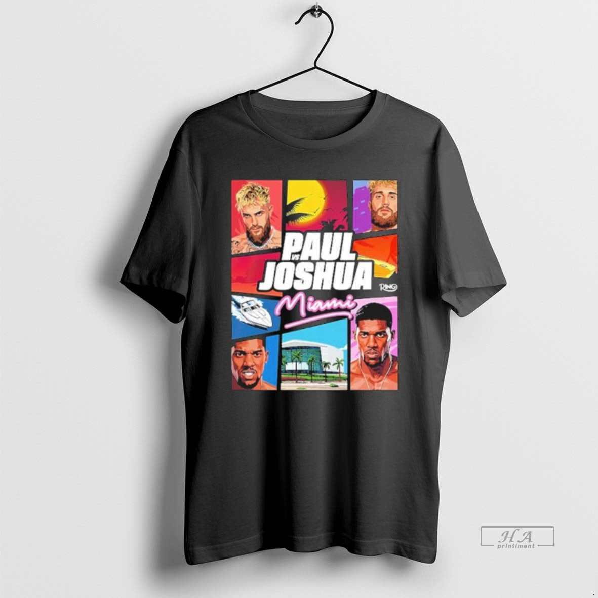 Official Jake Paul Vs Anthony Joshua Match Showdown Vice City In Miami T-Shirts, Hoodie, Sweatshirt | TeeBloomCo.com