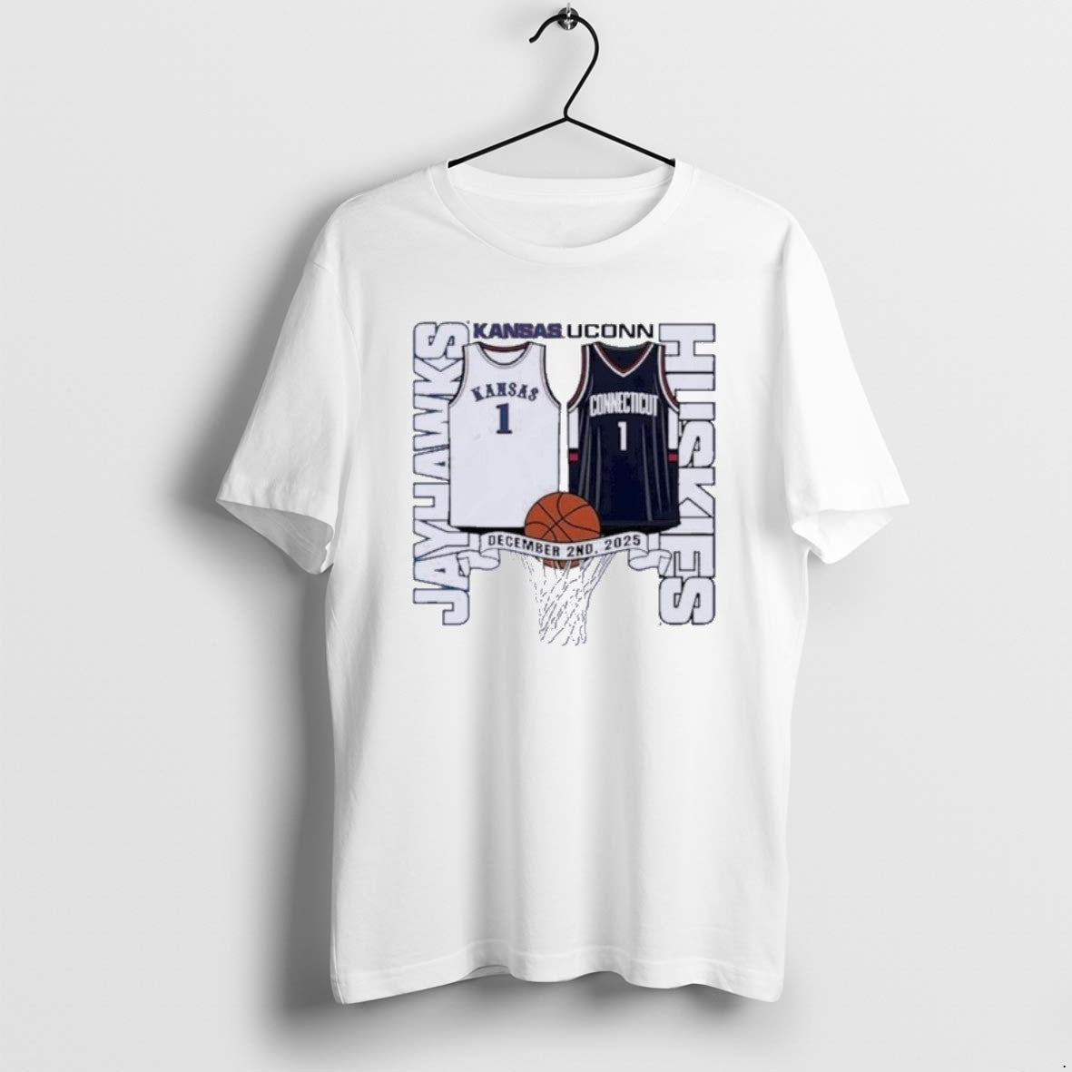 Official Kansas Jayhawks Vs Uconn Huskies Basketball 2025 Gameday T-Shirts, Hoodie, Sweatshirt | TeeBloomCo.com