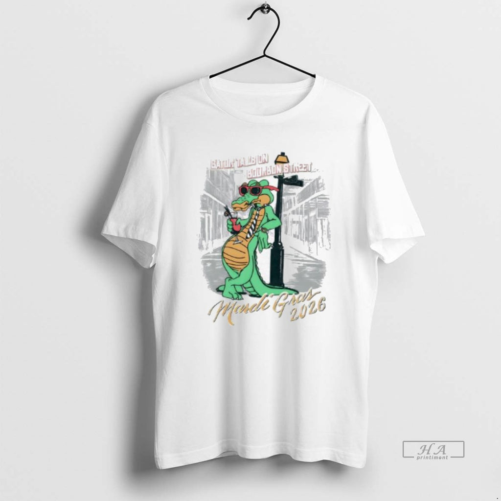 Official Mardi Gras 2026 Gator Tails On Bourbon Street T-Shirts, Hoodie, Sweatshirt | TeeBloomCo.com