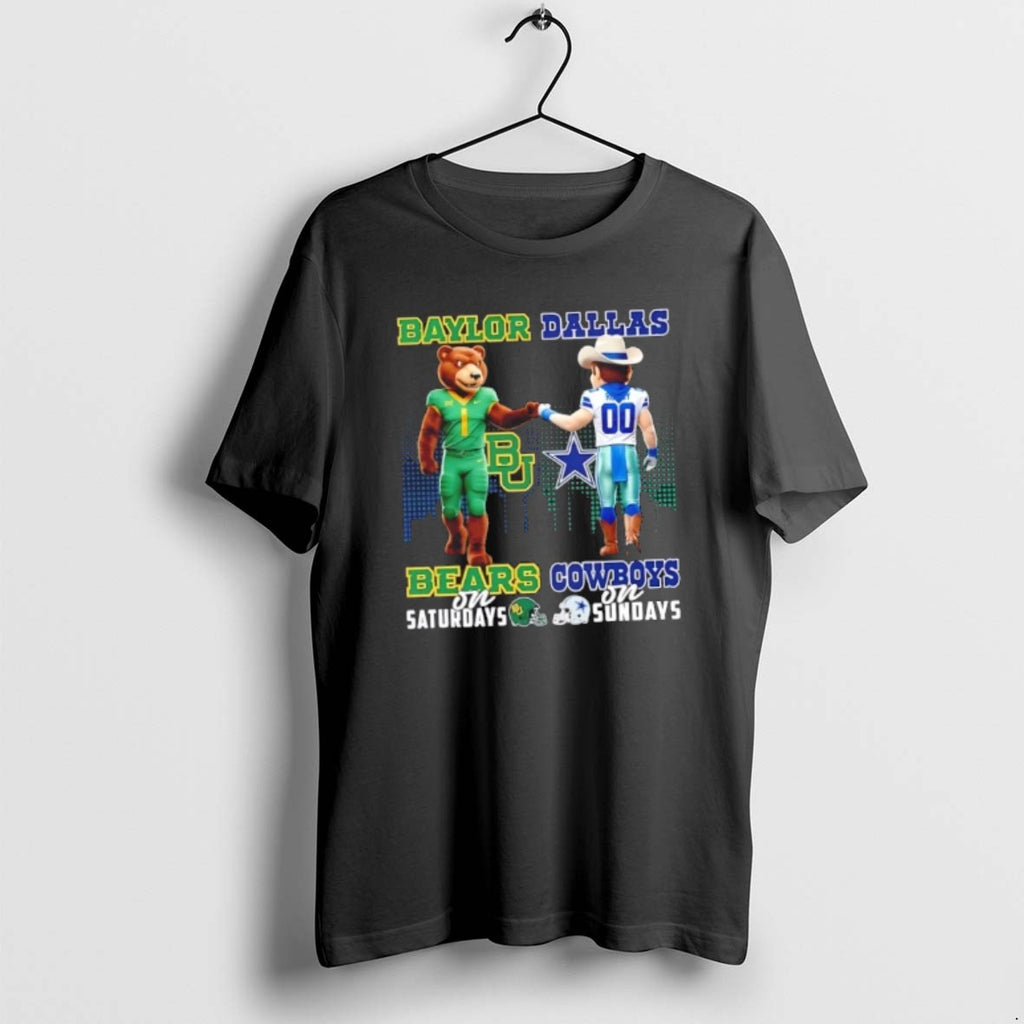 Official Mascots Baylor Bears On Saturdays X Dallas Cowboys On Sundays Skyline T-Shirts, Hoodie, Sweatshirt | TeeBloomCo.com