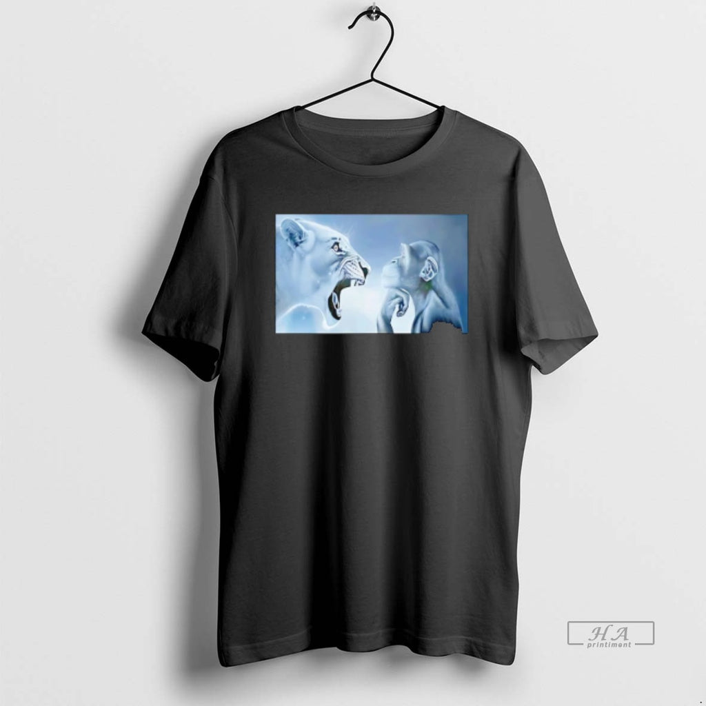 Official Monkey And Lion Stare Meme T-Shirts, Hoodie, Sweatshirt | TeeBloomCo.com