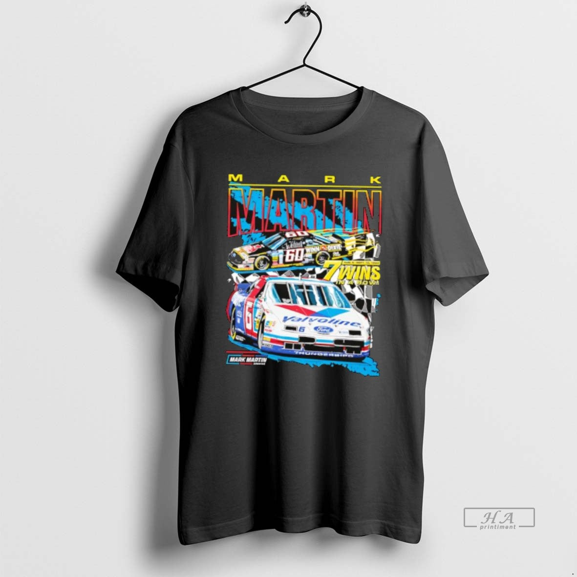 Official Nascar Mark Martin The Kid 7 Wins In A Row Graphic T-Shirts, Hoodie, Sweatshirt | TeeBloomCo.com