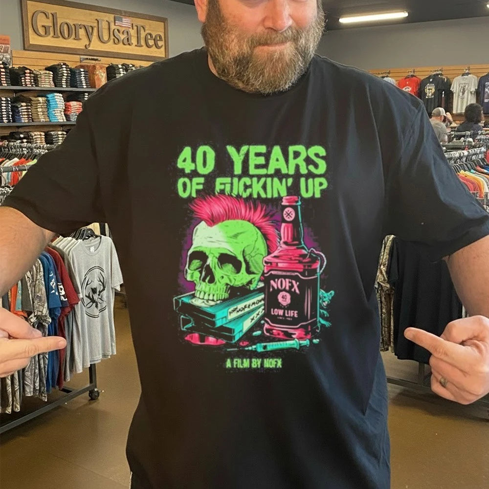 Official NOFX Band Bottle Skull Shirt