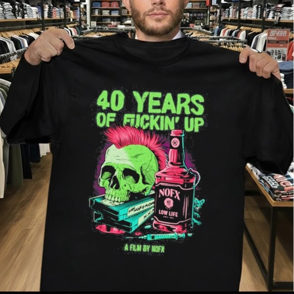 Official NOFX Band Bottle Skull Shirt