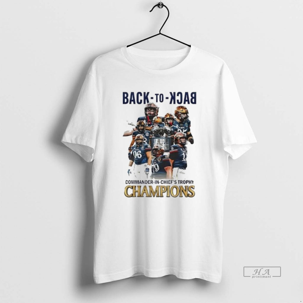 Official Navy Midshipmen Game Back To Back Commander In Chiefs Trophy Champions T-Shirts, Hoodie, Sweatshirt | TeeBloomCo.com