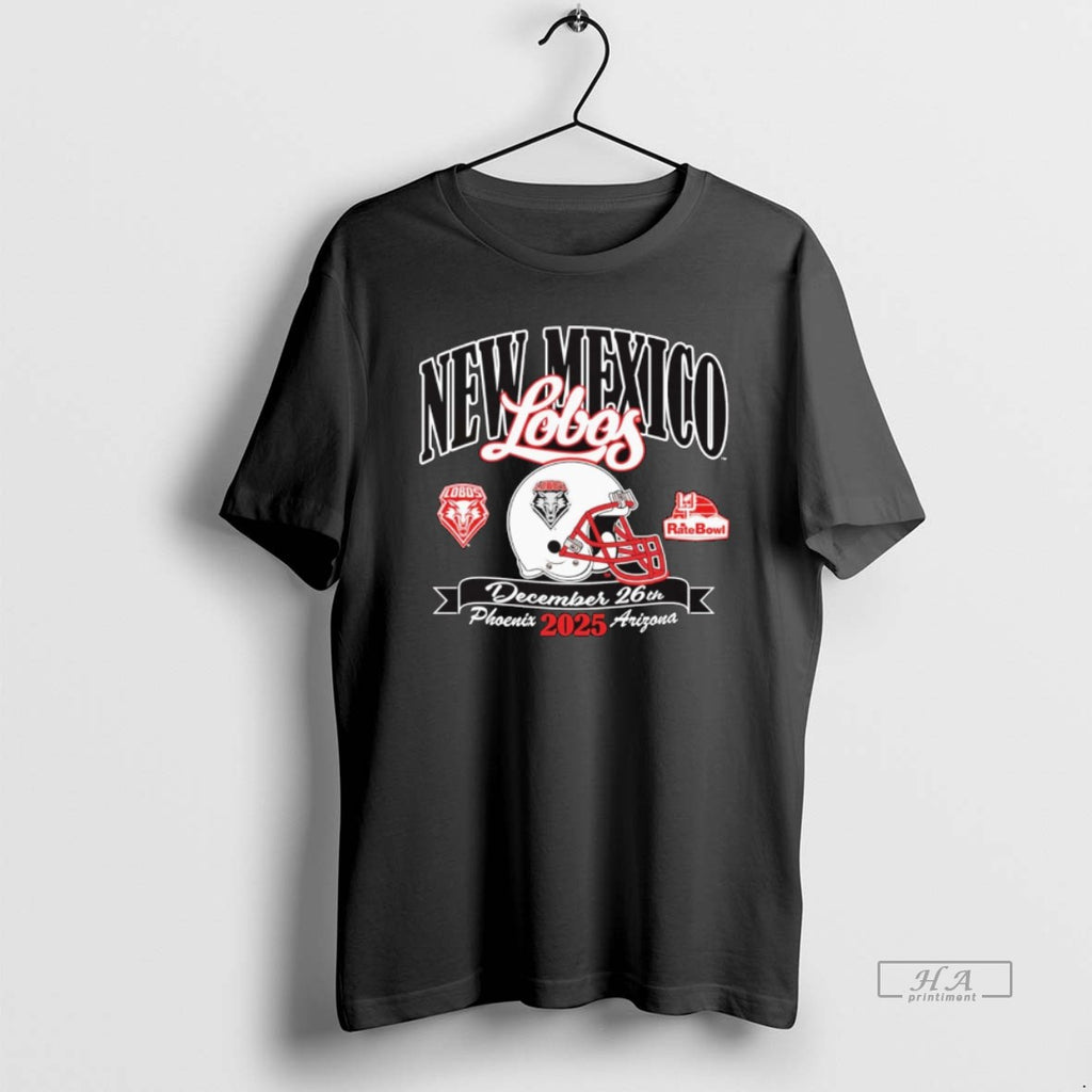 Official New Mexico Lobos 2025 Rate Bowl December 26th Phoenix Arizona Helmet T-Shirts, Hoodie, Sweatshirt | TeeBloomCo.com