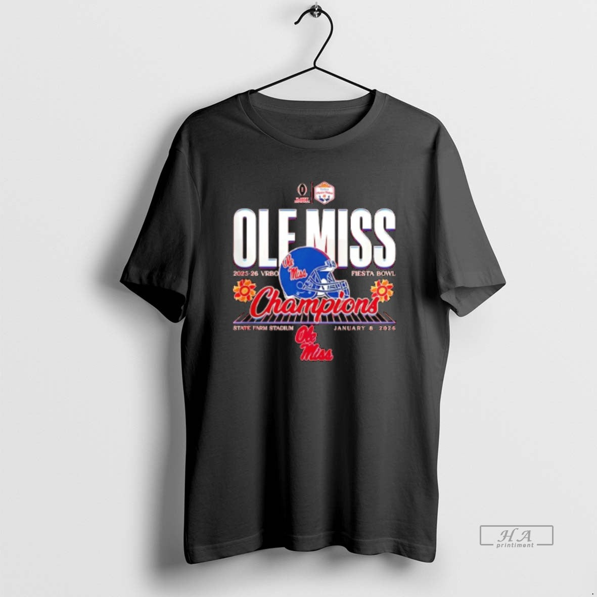 Official Ole Miss Football Vrbo Fiesta Bowl Champions 2026 Helmet T-Shirts, Hoodie, Sweatshirt | TeeBloomCo.com