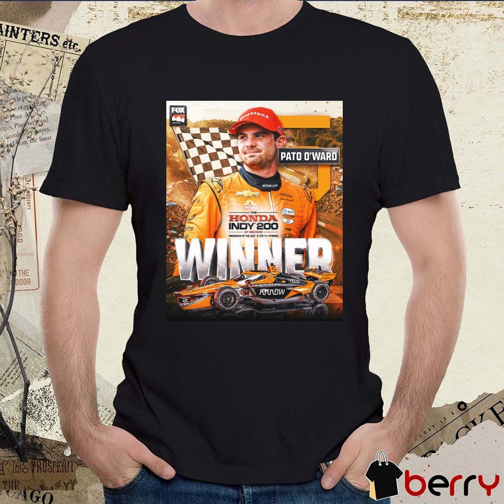 Pato O’Ward WINS The Honda Indy 200 at Mid-Ohio FOX Indycar Poster t-shirt