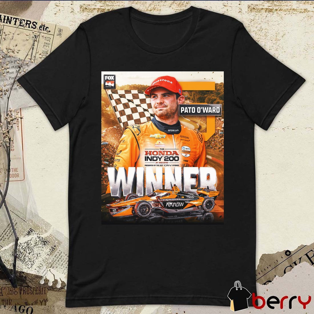 Pato O’Ward WINS The Honda Indy 200 at Mid-Ohio FOX Indycar Poster t-shirt
