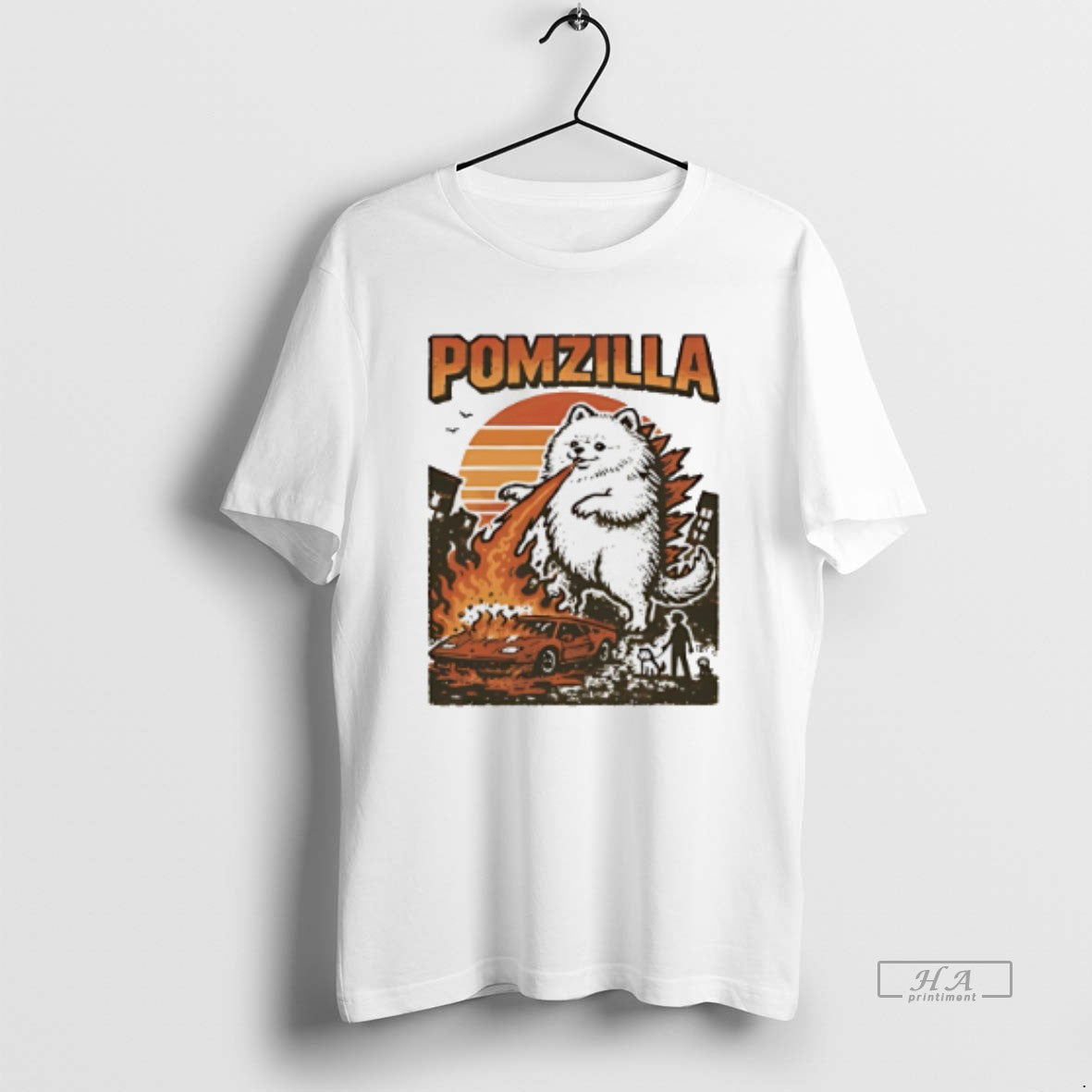 Official Pomeranian Godzilla Funny T-Shirts, Hoodie, Sweatshirt | TeeBloomCo.com