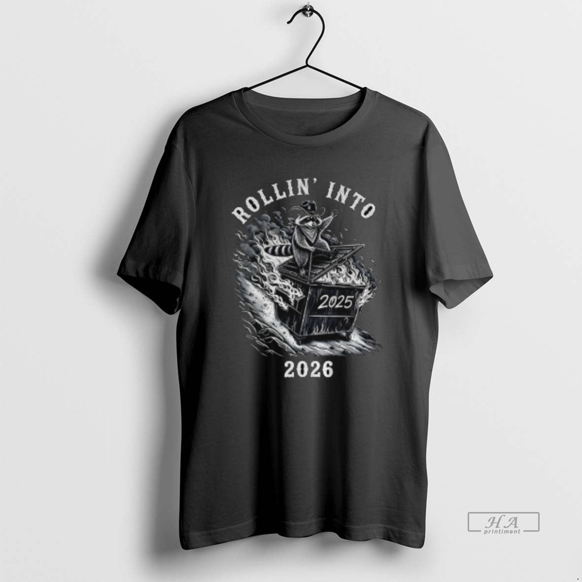 Official Raccoon Rollin Into 2025 2026 T-Shirts, Hoodie, Sweatshirt | TeeBloomCo.com