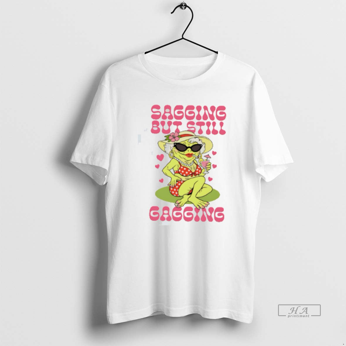 Official Sagging But Still Gagging Lady Frog Tee Hoodie, Sweatshirt | TeeBloomCo.com