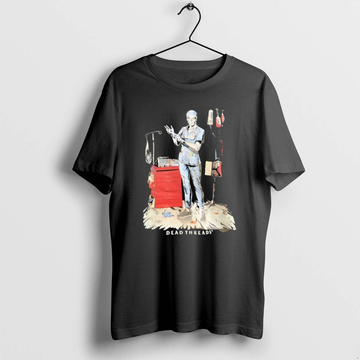 Official Skeleton Nurse Put On Gloves Dead Threads T-Shirts, Hoodie, Sweatshirt | TeeBloomCo.com