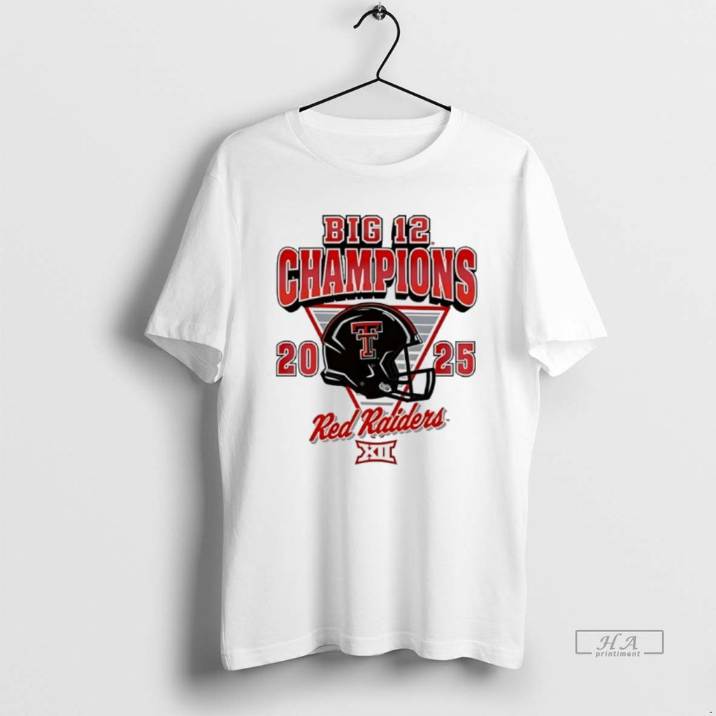 Official Texas Tech Red Raiders Big 12 Football Champions Helmet 2025 T-Shirts, Hoodie, Sweatshirt | TeeBloomCo.com