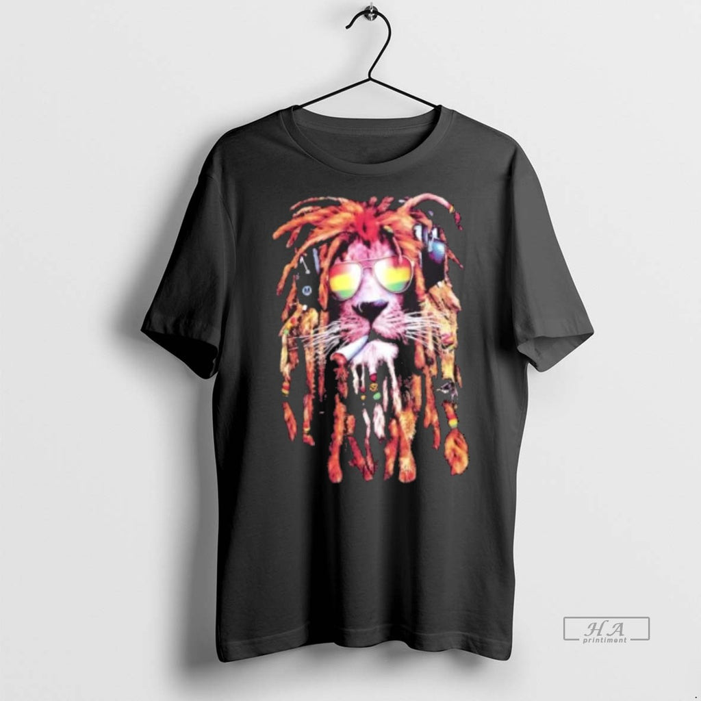 Official Trendy Rasta Lion Reggae Vibes Cool Dreadlock Tee Sweater