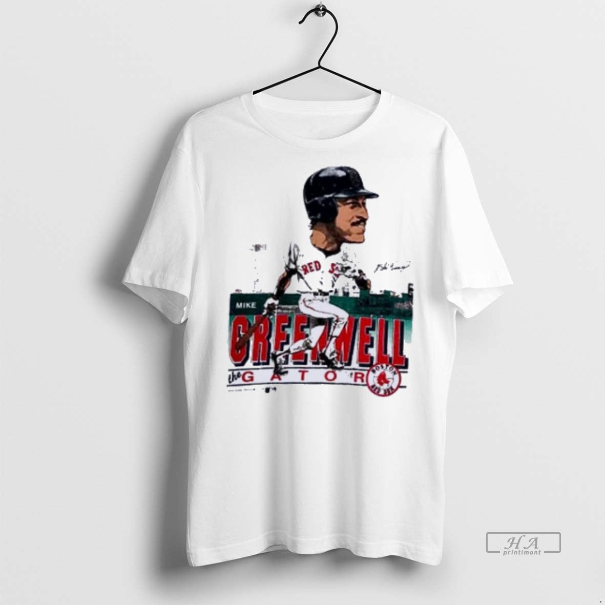 Official Trendy Rip Mike Greenwell Gator Red Sox Tee Sweater