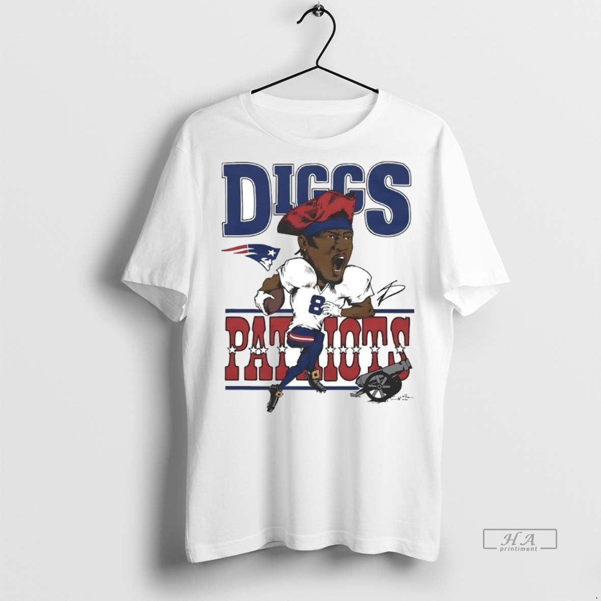 Official Trendy Stefon Diggs Superstar Shout Caricature Patriots Tee Sweater