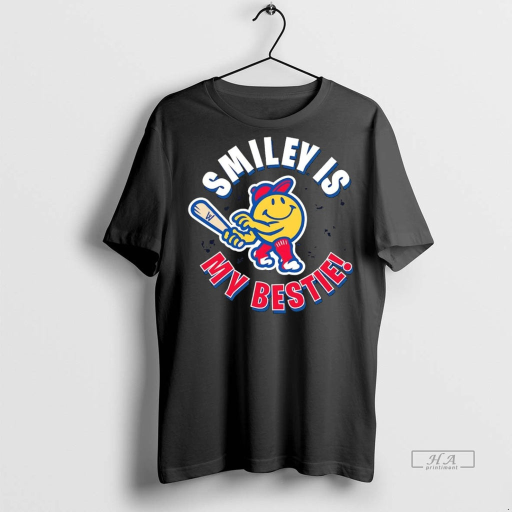 Official Trendy Worcester Red Sox Smiley Is My Bestie Tee Sweater