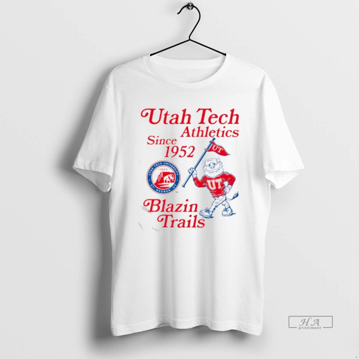 Official Utah Tech Athletics Since 1952 Blazin Trails T-Shirts, Hoodie, Sweatshirt | TeeBloomCo.com