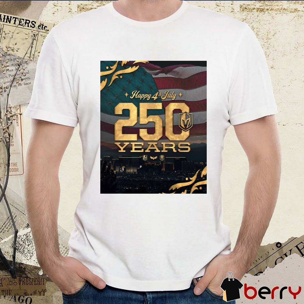 Vegas Golden Knights Happy 4th Of July 250 Years America Poster t-shirt