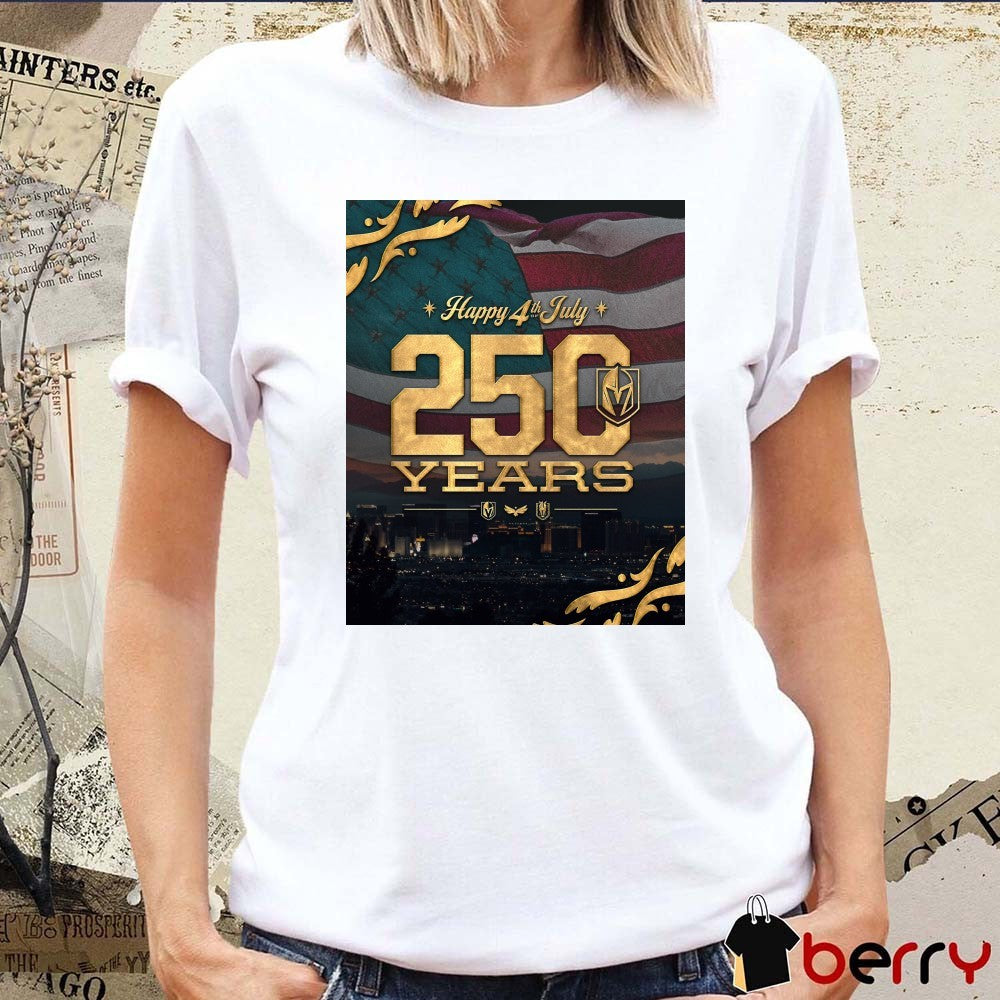 Vegas Golden Knights Happy 4th Of July 250 Years America Poster t-shirt