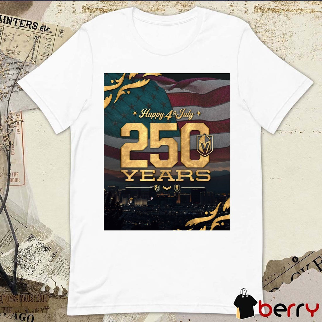 Vegas Golden Knights Happy 4th Of July 250 Years America Poster t-shirt