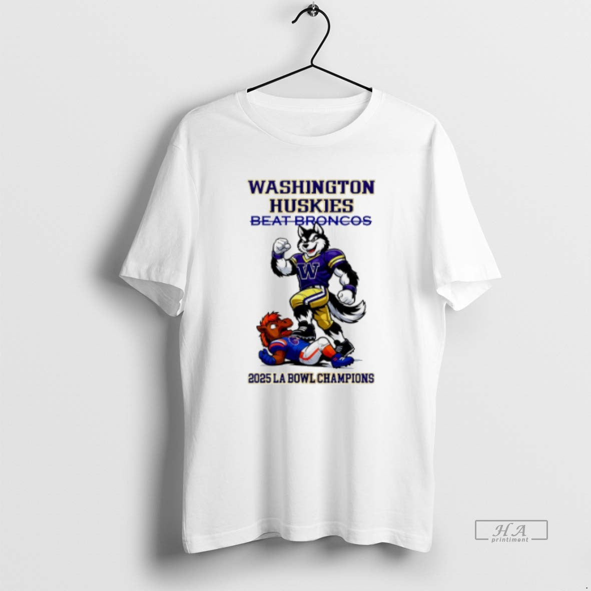 Official Washington Huskies 2025 La Bowl Champions Beat Broncos Mascot T-Shirts, Hoodie, Sweatshirt | TeeBloomCo.com