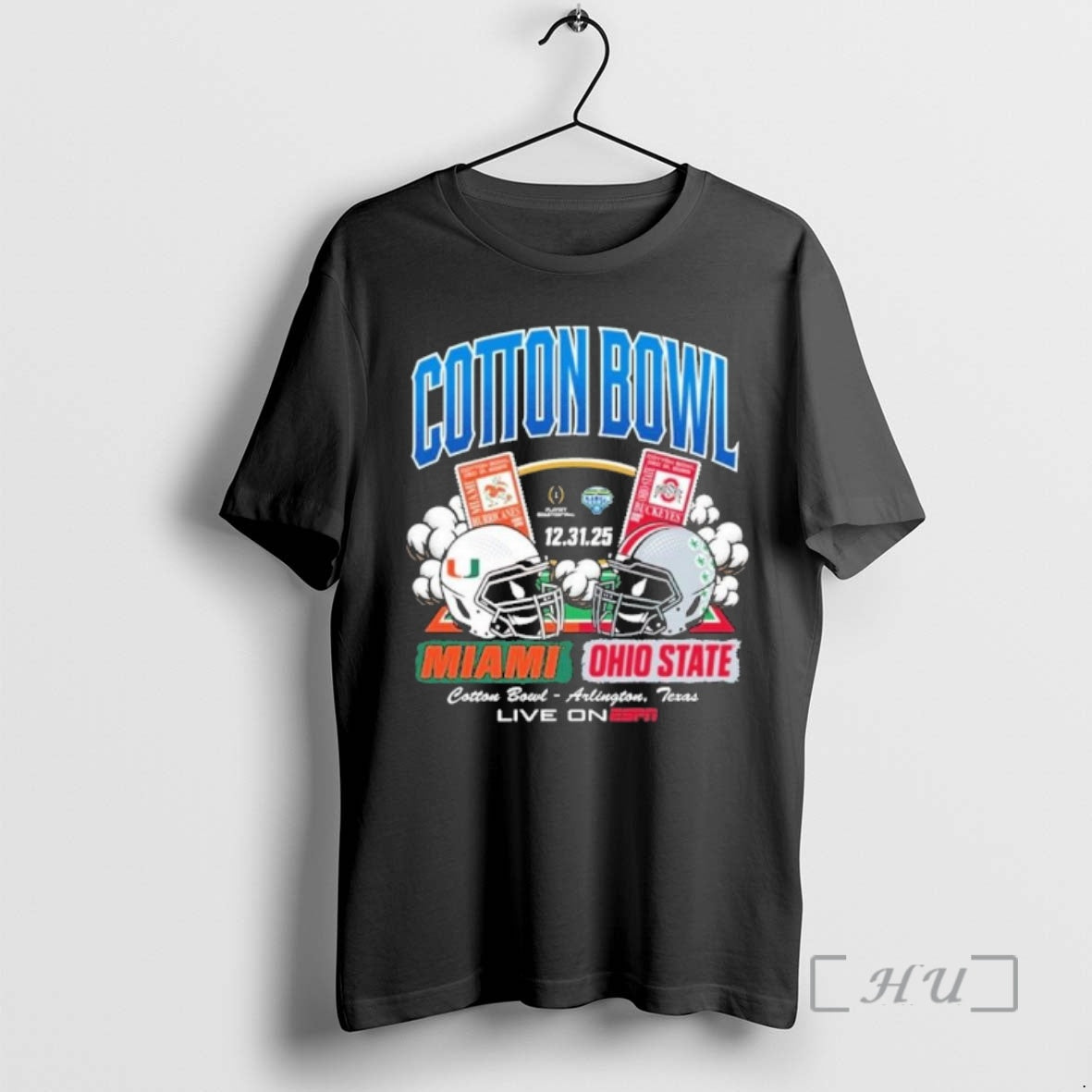 Officials 2025 Cotton Bowl Head To Head Miami Vs Osu T-Shirts, Hoodie, Sweatshirt | TeeBloomCo.com