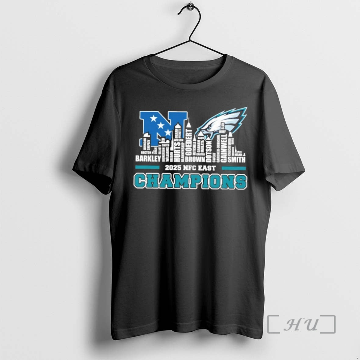 Officials 2025 Nfc East Champions Philadelphia Typo T-Shirts, Hoodie, Sweatshirt | TeeBloomCo.com