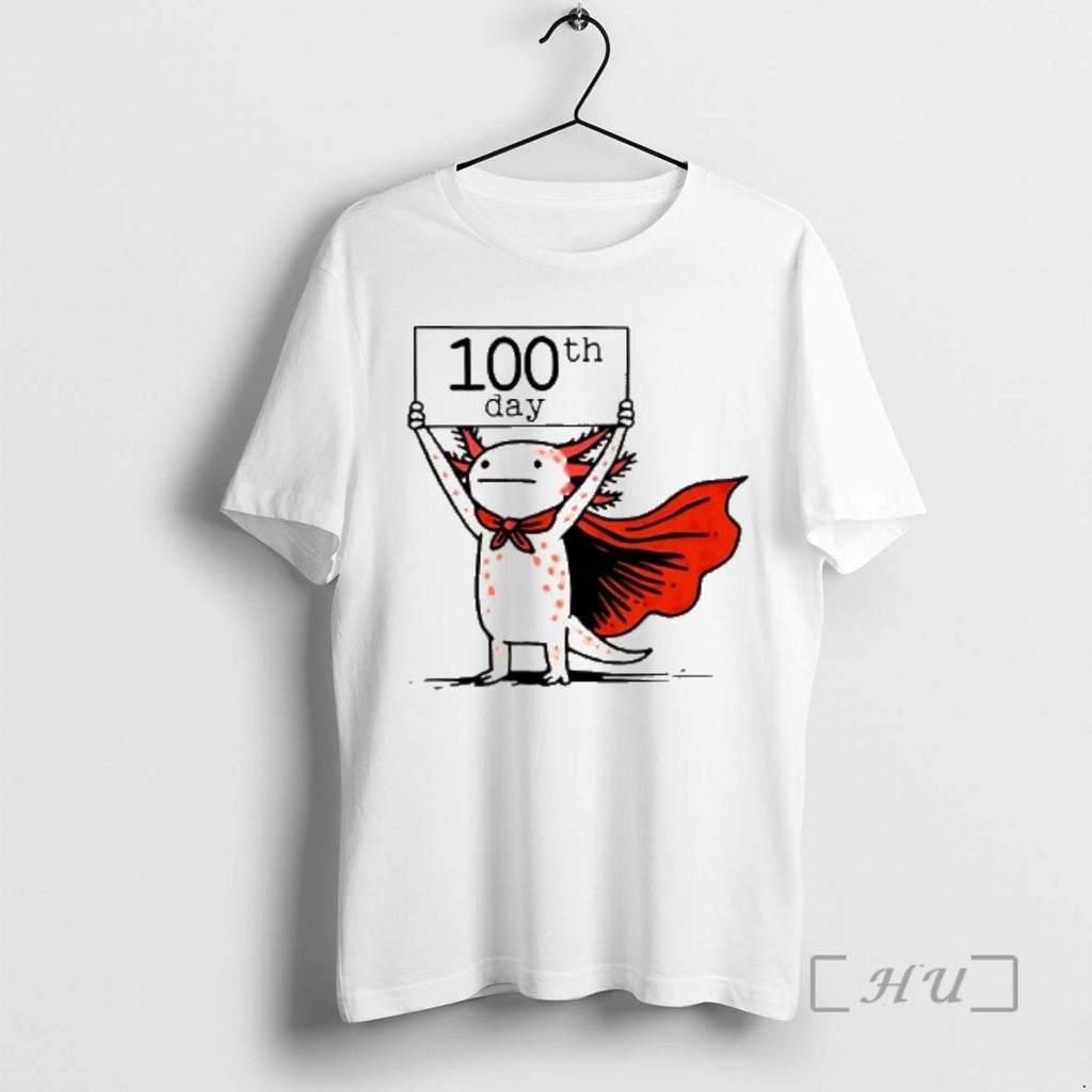 Officials Axolotl 100 Days Of School T-Shirts, Hoodie, Sweatshirt | TeeBloomCo.com