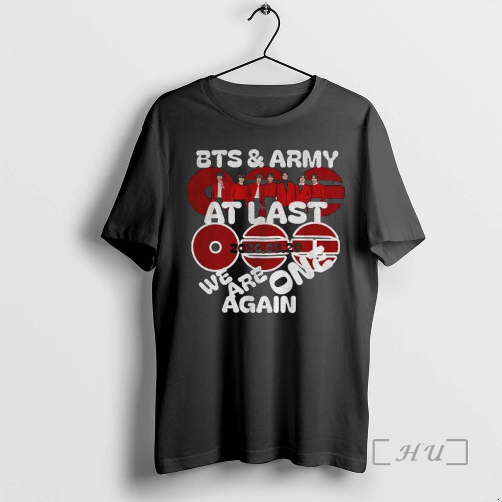 Officials Bts And Army Comeback 2026 At Last We Are One Again Premium T Shirts Hoodie, Sweatshirt | TeeBloomCo.com