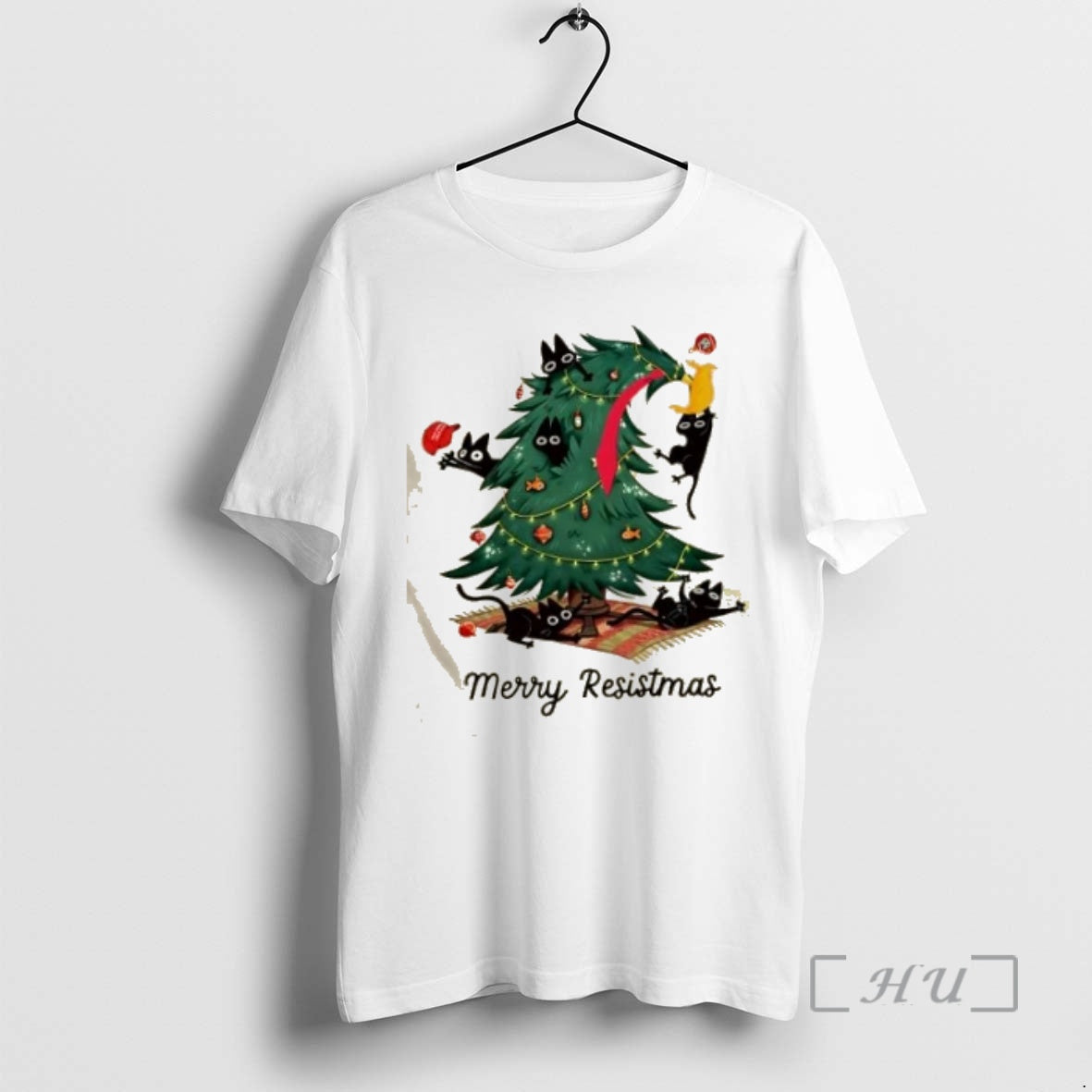 Officials Black Cats Fdt Merry Resistmas Christmas Tree T-Shirts, Hoodie, Sweatshirt | TeeBloomCo.com