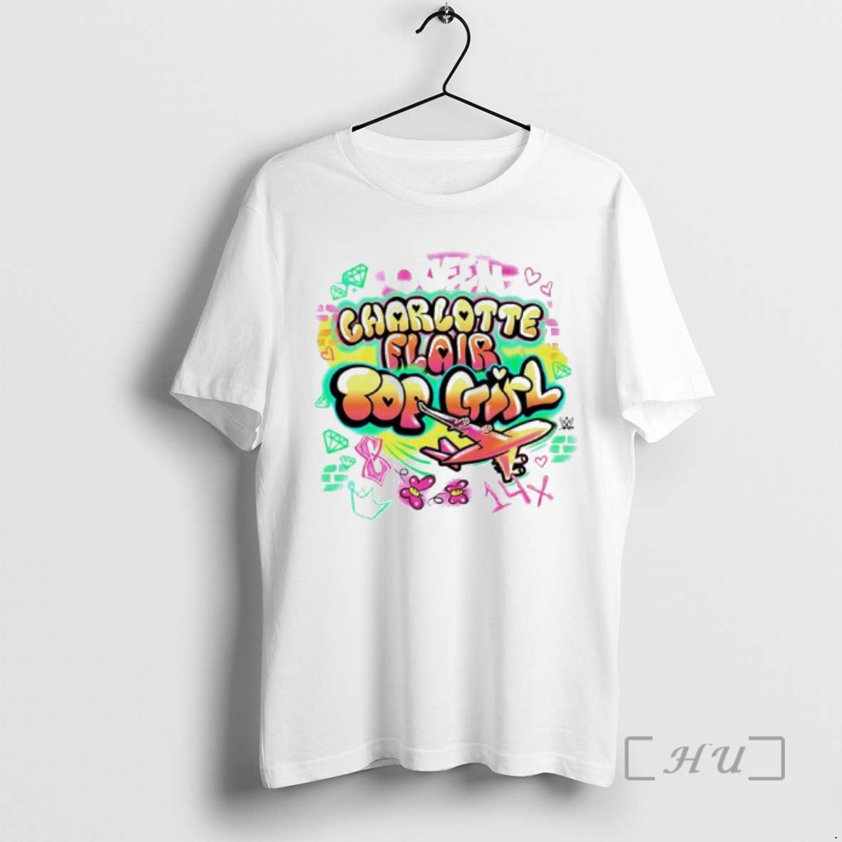 Officials Charlotte Flair Top Girl Graffiti Ornaments T-Shirts, Hoodie, Sweatshirt | TeeBloomCo.com