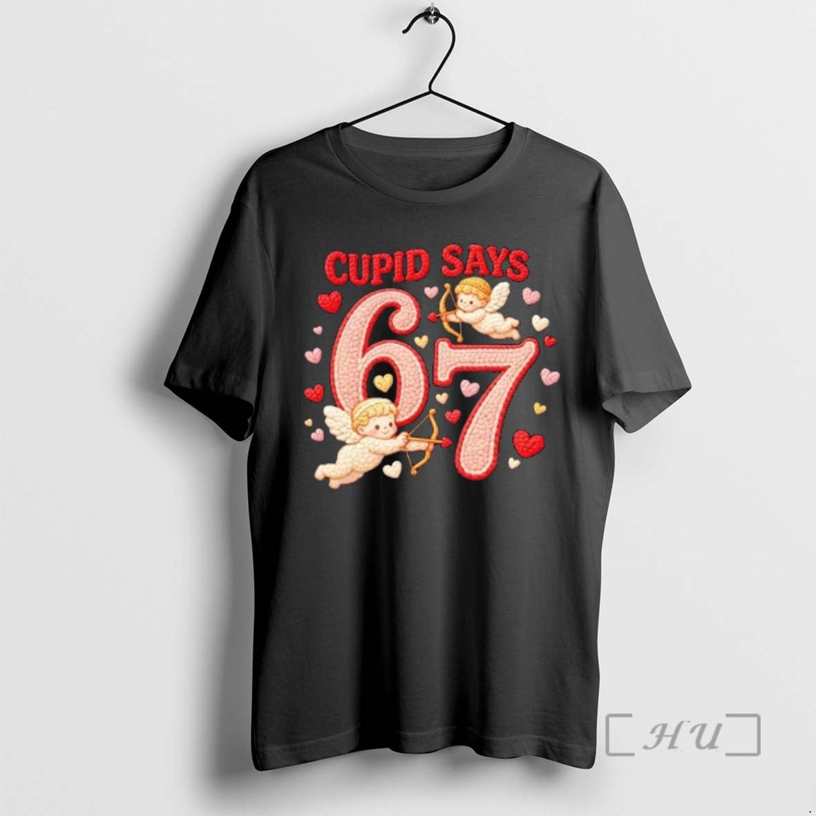 Officials Cupid Says 6 7 Valentines Day 67 Meme Cute T-Shirts, Hoodie, Sweatshirt | TeeBloomCo.com