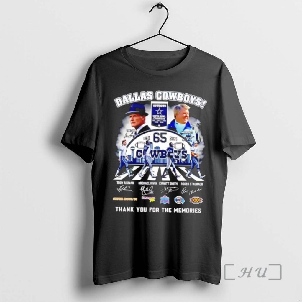 Officials Dallas Cowboys 65th Anniversary Team Graphic Signature T-Shirts, Hoodie, Sweatshirt | TeeBloomCo.com