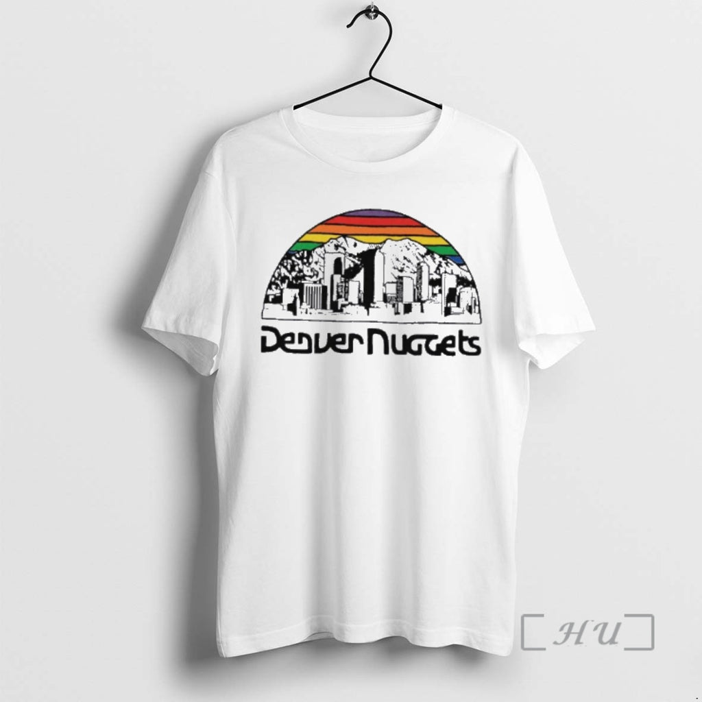 Officials Denver Nuggets City Edition Retro Skyline T-Shirts, Hoodie, Sweatshirt | TeeBloomCo.com