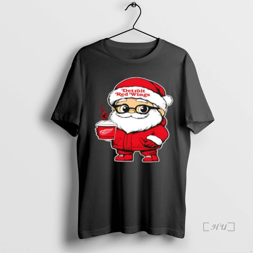 Officials Detroit Red Wings Santa Coffee Stylish T-Shirts, Hoodie, Sweatshirt | TeeBloomCo.com