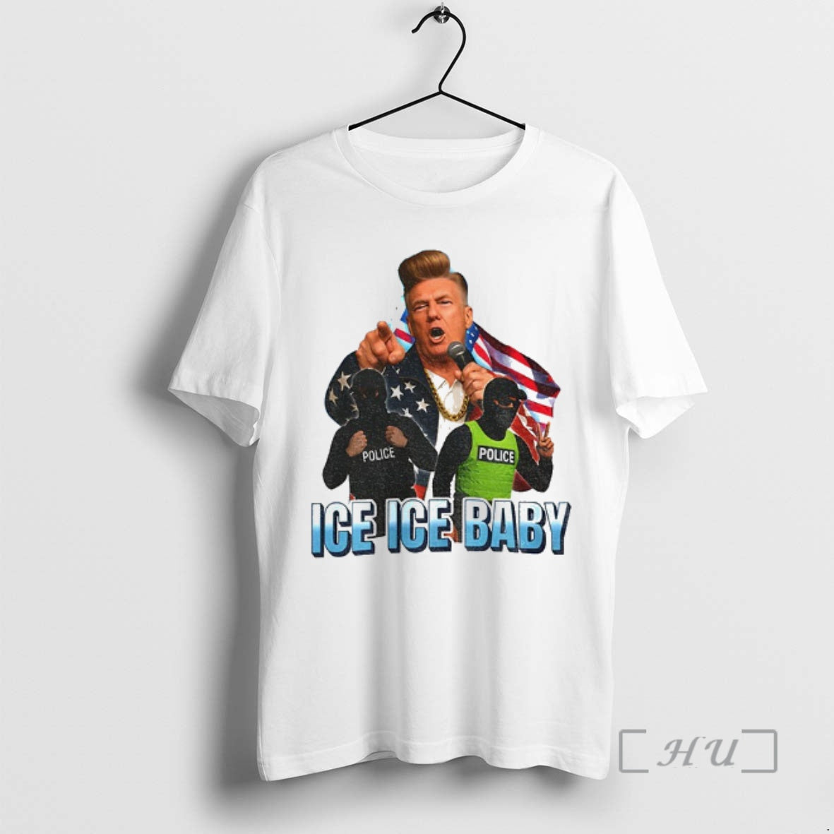 Officials Donald Trump Ice Ice Baby American Flag T-Shirts, Hoodie, Sweatshirt | TeeBloomCo.com