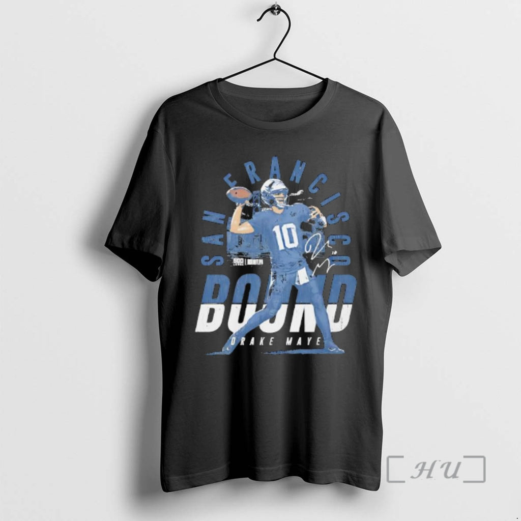 Officials Drake Maye New England San Francisco Bound Signature T-Shirts, Hoodie, Sweatshirt | TeeBloomCo.com