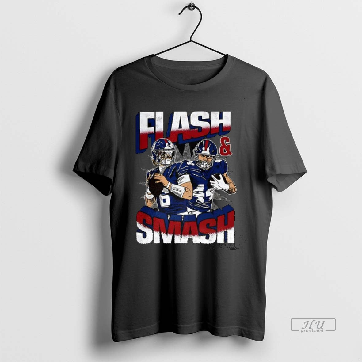 Officials Flash And Smash Jaxson Dart And Cam Skattebo New York Giants Tee Shirt Sweater