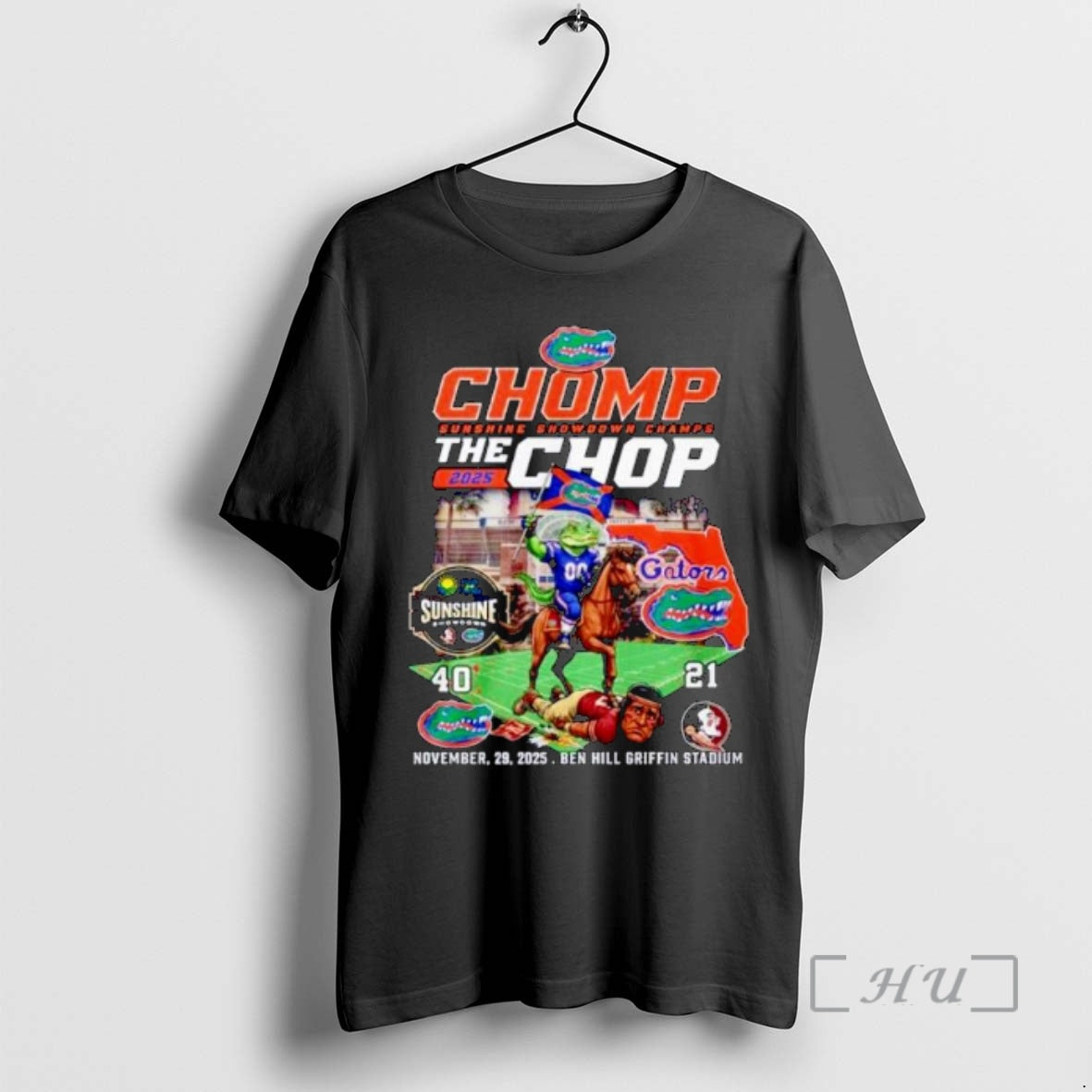 Officials Florida Gator Chomp Sunshine Snowdown Champs The Chop 2025 Ornaments Premium T Shirts Sweater Hoodie, Sweatshirt