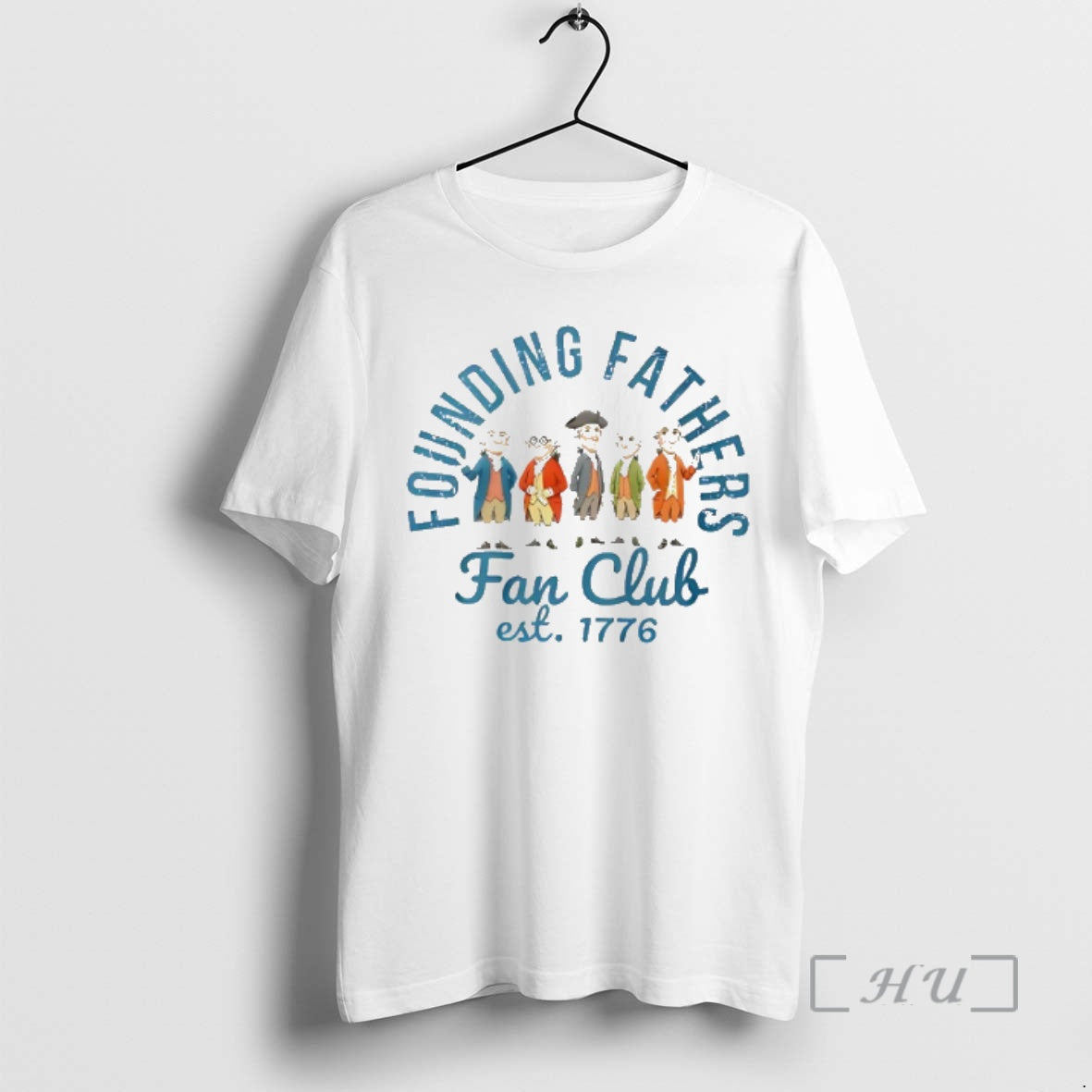 Officials Founding Fathers Fan Club Est 1776 Cartoon T-Shirts, Hoodie, Sweatshirt | TeeBloomCo.com