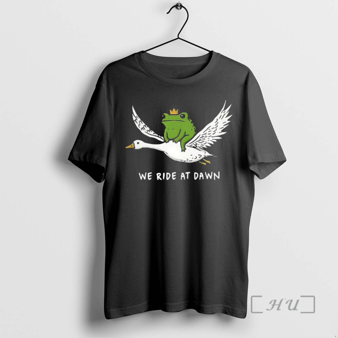 Officials Frog Riding Goose We Ride At Dawn Meme T-Shirts, Hoodie, Sweatshirt | TeeBloomCo.com