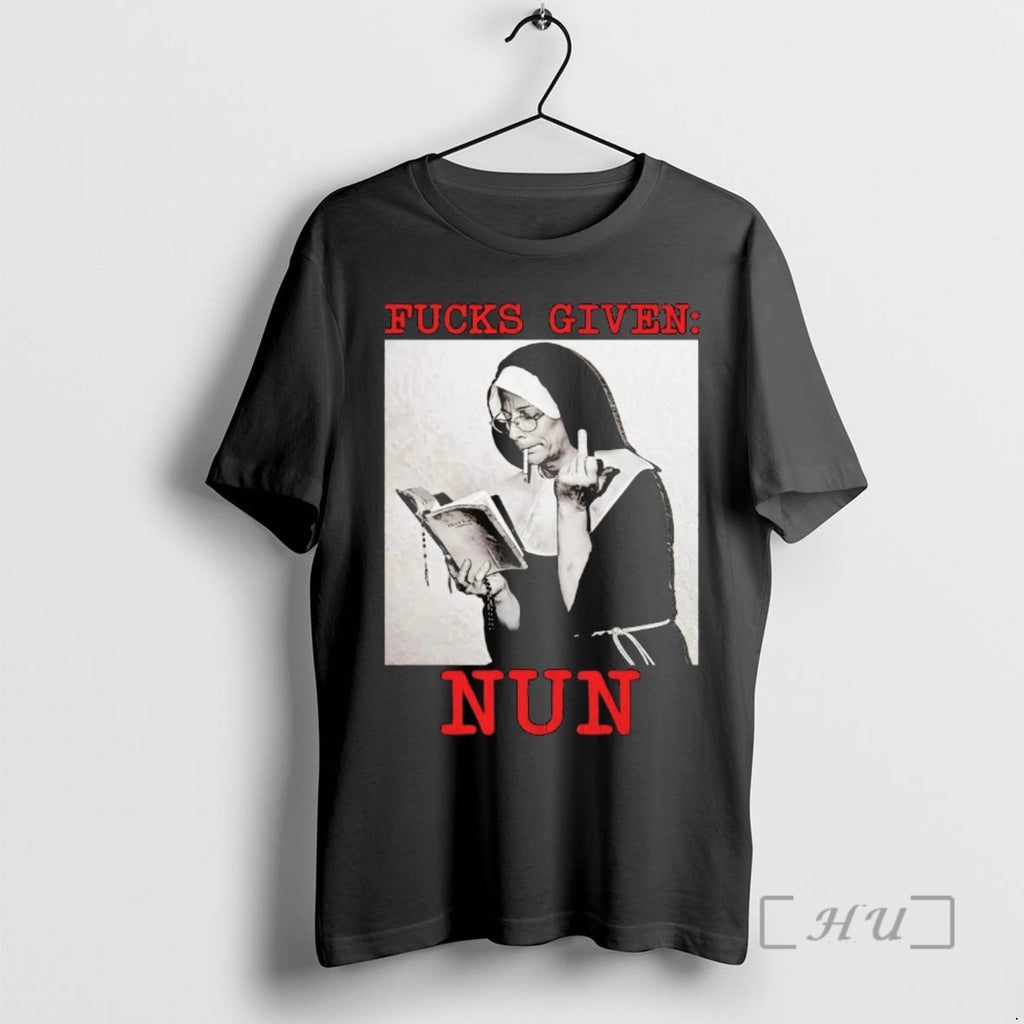 Officials Fucks Given Nun Middle Finger T-Shirts, Hoodie, Sweatshirt | TeeBloomCo.com