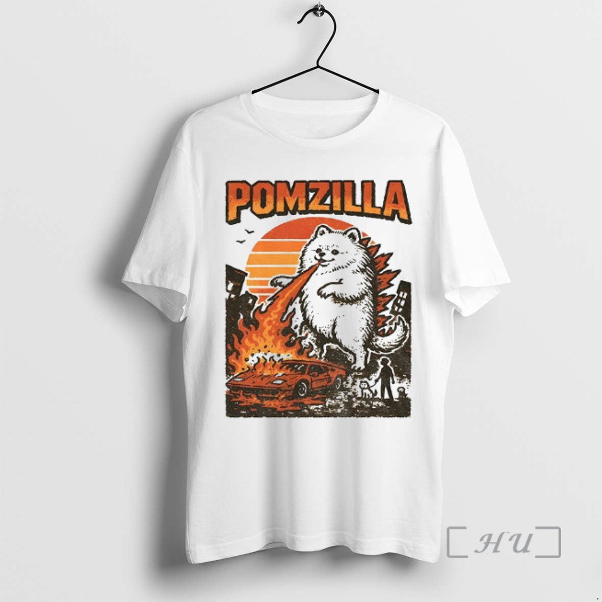 Officials Funny Pomeranian Godzilla T-Shirts, Hoodie, Sweatshirt | TeeBloomCo.com