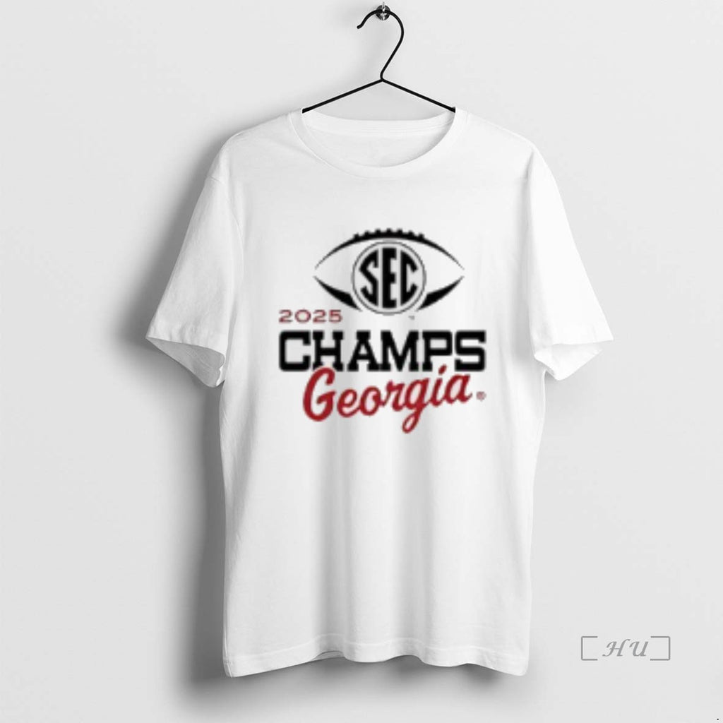 Officials Georgia Bulldogs 2025 Sec Football Champions Logo T-Shirts, Hoodie, Sweatshirt | TeeBloomCo.com