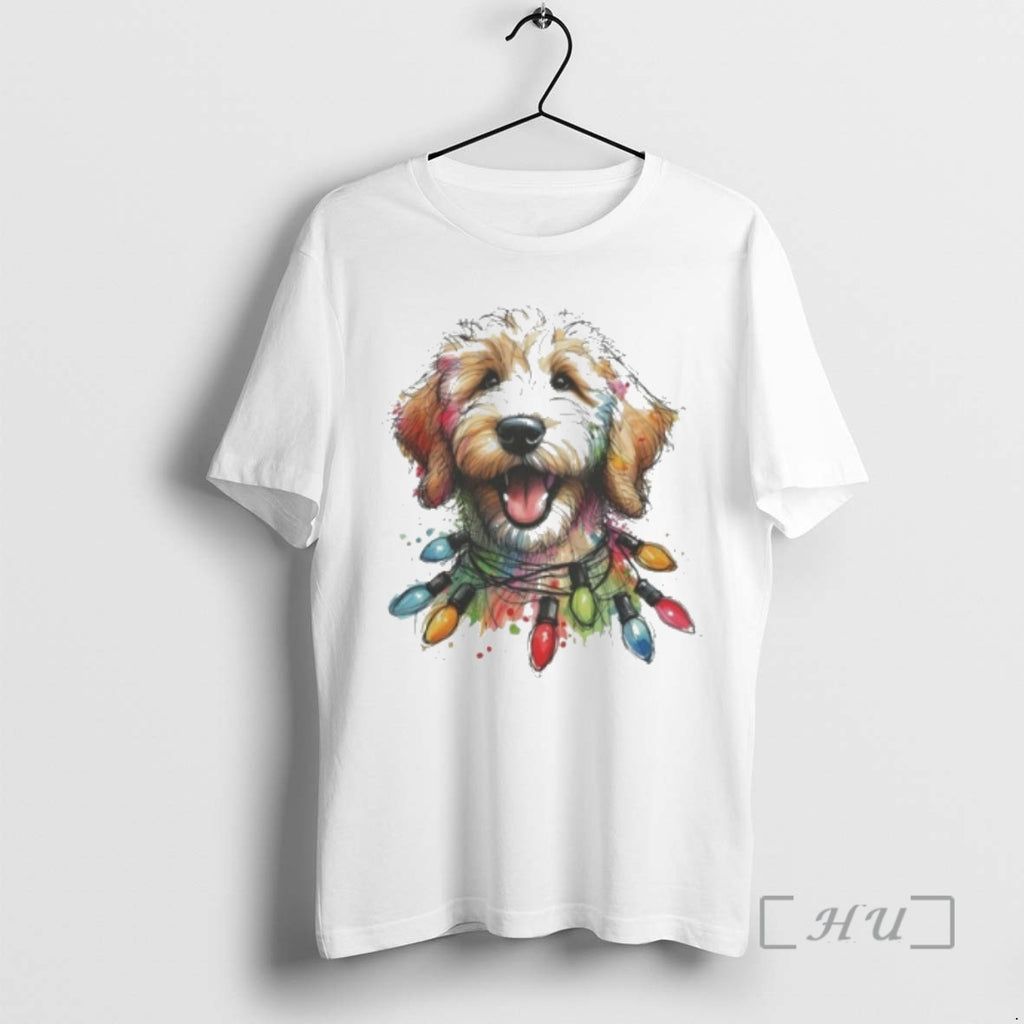 Officials Golden Doodle Dog Light Christmas T-Shirts, Hoodie, Sweatshirt | TeeBloomCo.com
