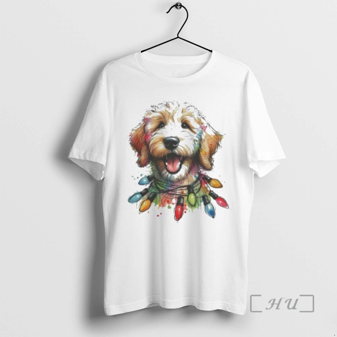 Officials Golden Doodle Dog Light Christmas T-Shirts, Hoodie, Sweatshirt | TeeBloomCo.com