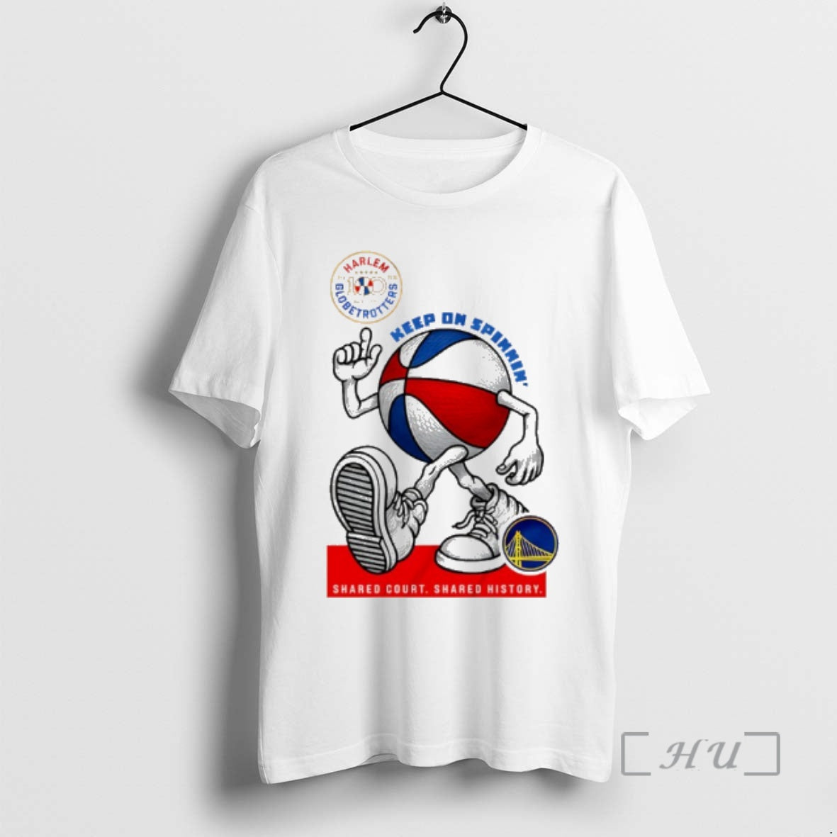 Officials Golden State Warriors X Harlem Globetrotters Keep On Spinning T-Shirts, Hoodie, Sweatshirt | TeeBloomCo.com