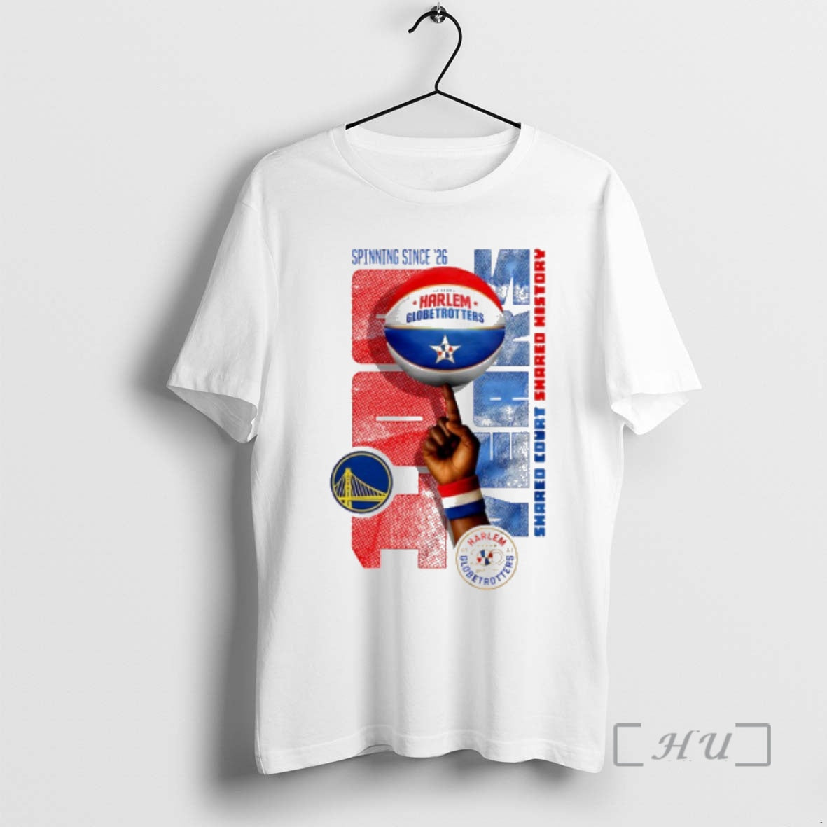 Officials Golden State Warriors X Harlem Globetrotters Spinning Since 26 T-Shirts, Hoodie, Sweatshirt | TeeBloomCo.com